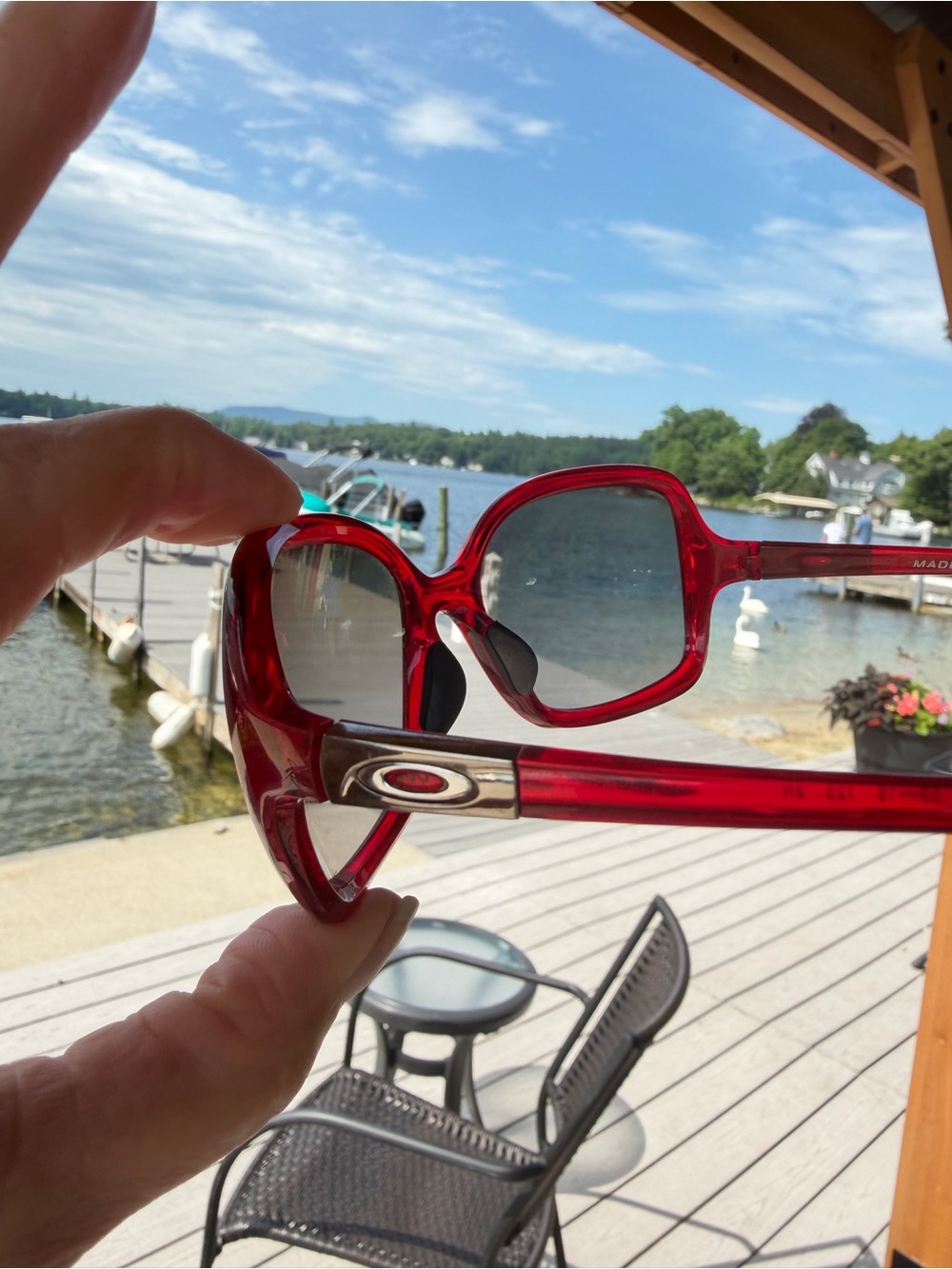 Oakley Red Oversized Women's Sunglasses Obsessed